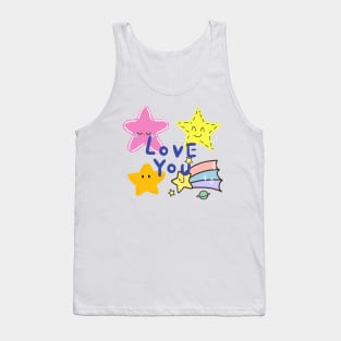 love you, star,smile Tank Top